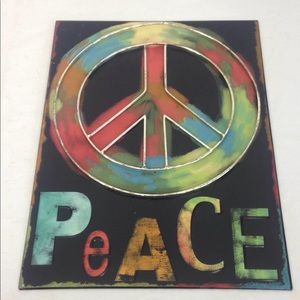 Metal Wall  Peace Sign 10x13